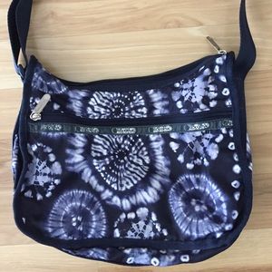 LeSportsac Navy Blue Tie Dye Classic Hobo Purse